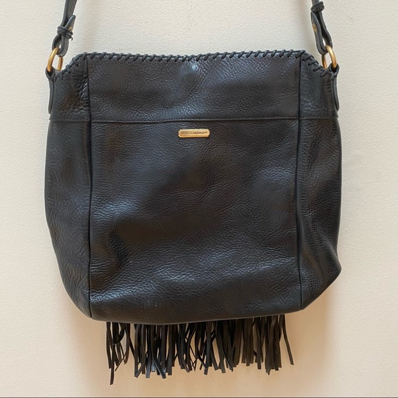 Rebecca Minkoff Black Leather Fringe Purse - Picture 4 of 11